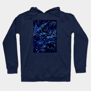 Blue Liquid Swirls Hoodie